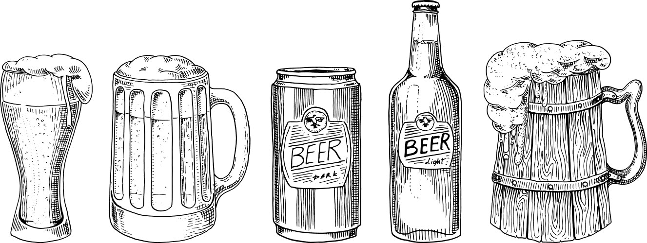 beer-glass-mug-or-bottle-of-oktoberfest-engraved-vector-17180851